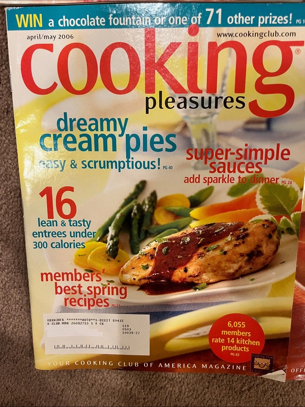 Cooking Pleasures Magazine Bundle - Assorted Red & White Covers
